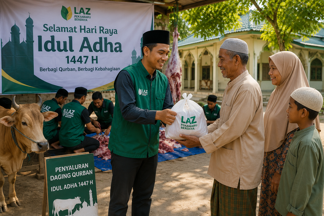 LAZ Pekanbaru Berdaya Salurkan Hewan Qurban untuk Masyarakat